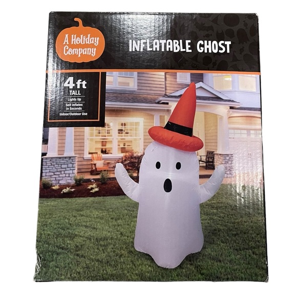 Morris Costumes 48" Blow Up Inflatable Ghost Outdoor Halloween Yard Decoration - Picture 3 of 6